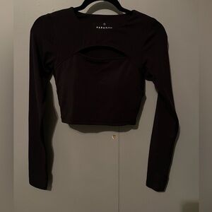 Paragon  black long sleeve crop top